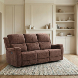 Ledbury 3 Seater Recliner Sofa Dark Brown