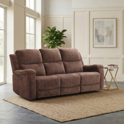 Ledbury 3 Seater Recliner Sofa Dark Brown - thumbnail 3