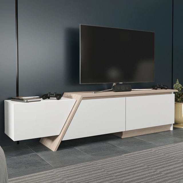 Decorotika Zonas White and Cordoba 3 Door TV Unit - image 1