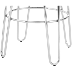 Premier Housewares District Wood Top Stool with Chrome Hairpin Legs - thumbnail 4