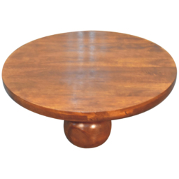 Artisan Furniture Brown Solid Wood Chestnut Central Ball Table - thumbnail 4