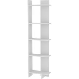 Decorotika Alis 5 Tier White Corner Bookcase - thumbnail 2