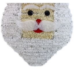 Sleigh Bells Ring Wisdom White and Red LED Christmas Tinsel Santa Hanging Decoration - thumbnail 3