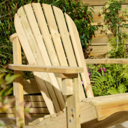 Rowlinson Lakeside Natural Softwood Adirondack Chair - thumbnail 2
