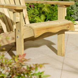 Rowlinson Lakeside Natural Softwood Adirondack Chair - thumbnail 3