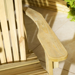 Rowlinson Lakeside Natural Softwood Adirondack Chair - thumbnail 4