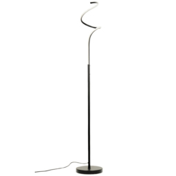 ValueLights Infinity Single Twist Black Integrated LED Floor Lamp