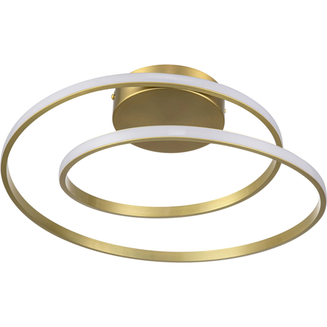 Cosylyte Alston Brushed Brass 2 Ring LED Flush Ceiling Light - image 1