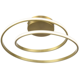 Cosylyte Alston Brushed Brass 2 Ring LED Flush Ceiling Light - thumbnail 3