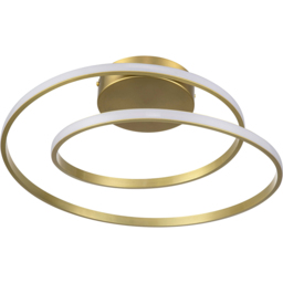 Cosylyte Alston Brushed Brass 2 Ring LED Flush Ceiling Light