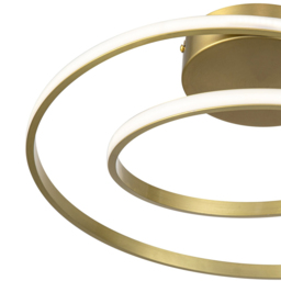 Cosylyte Alston Brushed Brass 2 Ring LED Flush Ceiling Light - thumbnail 4