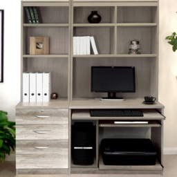 R White Cabinets Set 17 3 Drawer Grey Computer Desk