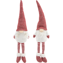 The Christmas Workshop Red Hanging Legs Gonk Decoration 45cm 2 Pack - thumbnail 3