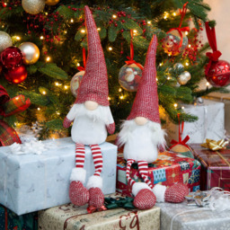 The Christmas Workshop Red Hanging Legs Gonk Decoration 45cm 2 Pack - thumbnail 4