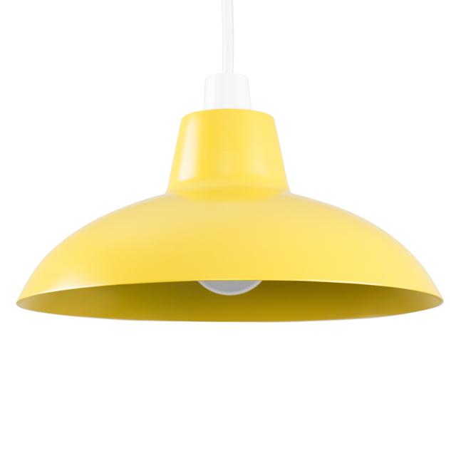 ValueLights Civic Metro Style Mustard Metal Retro Pendant Shade - image 1