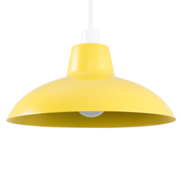 ValueLights Civic Metro Style Mustard Metal Retro Pendant Shade