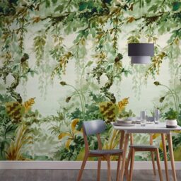 Grandeco Naive Jungle Green 3 Lane Wall Mural - thumbnail 1