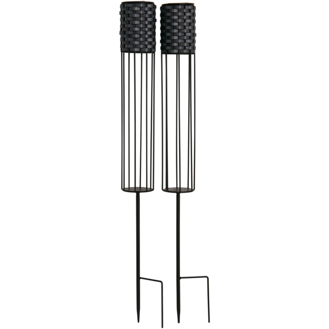 Lighting Collection IP44 Laguna Solar Spike Lantern 2 Pack - image 1