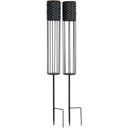 Lighting Collection IP44 Laguna Solar Spike Lantern 2 Pack