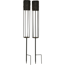 Lighting Collection IP44 Laguna Solar Spike Lantern 2 Pack - thumbnail 3