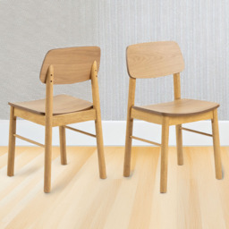 Florence Barlow Set of 2 Matt Oak Dining Chair