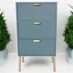 Acacia Home Blue 3 Drawer Chest for Drawers