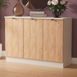 Crowndale Bora 3 Door Gold Craft Oak and Kashmir Sideboard Ready Assembled
