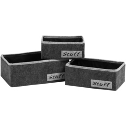 Premier Housewares Rectangular Stuff Storage Boxes 3 Pack - thumbnail 2