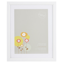 The Port Gallery White Ridged Photo Frame 10 x 8 inch