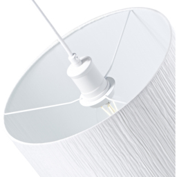 Happy Homewares Wrinkled White Paper Ceiling Pendant Shade - thumbnail 4