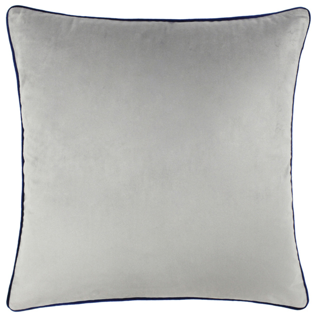 Paoletti Meridian Silver Navy Velvet Cushion - image 1