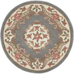 Origins Shensi Grey Wool Round Rug 120cm - thumbnail 1