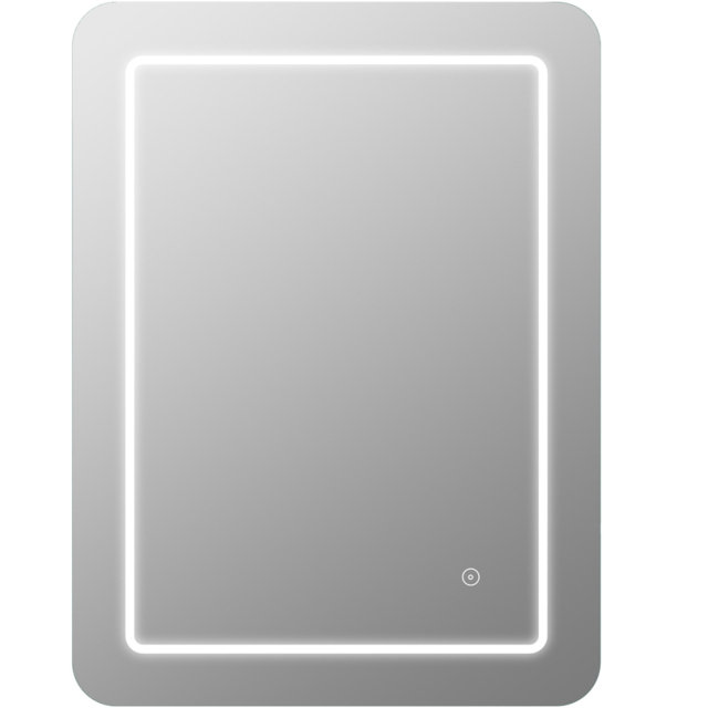 Bathstore Rectangular Rotatable Curved Edge LED Bathroom Mirror 70 x 50cm - image 1