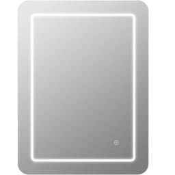 Bathstore Rectangular Rotatable Curved Edge LED Bathroom Mirror 70 x 50cm