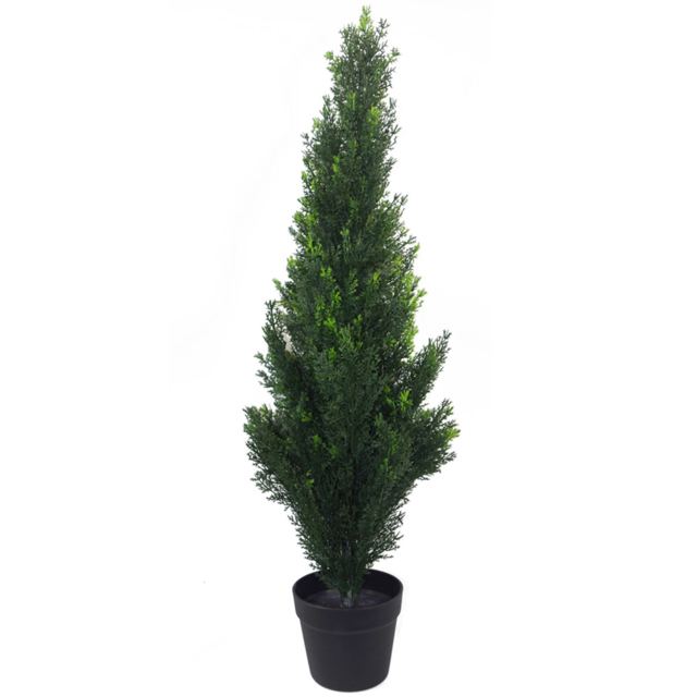 Leaf Topiary Cedar Cypress Artificial Tree in Pot 90cm - image 1