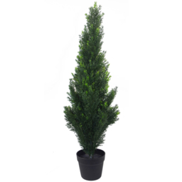 Leaf Topiary Cedar Cypress Artificial Tree in Pot 90cm - thumbnail 1