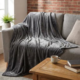 Family Sized Throw Charcoal - thumbnail 4