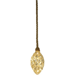 Luxform Christmas Brown Pine Cone Hemp Rope Light