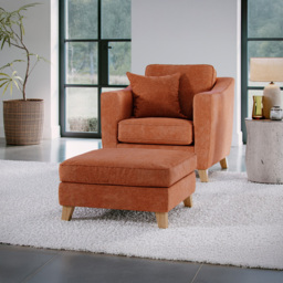 Marlon City Terracotta Footstool - thumbnail 3