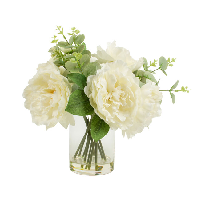 Peony and Rose Vase Arrangement Cream - image 1