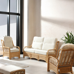 Desser Furniture Vale 3 Seater Athena Plain Light Oak Suite - thumbnail 1