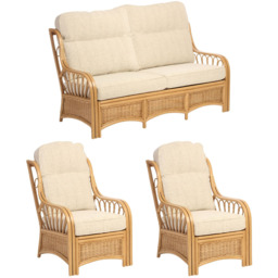 Desser Furniture Vale 3 Seater Athena Plain Light Oak Suite - thumbnail 2