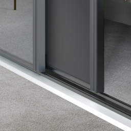 Spacepro Classic 3 Door Graphite Frame Sliding Wardrobe Kit with 2 Panel and Single Mirror 1760mm - thumbnail 3