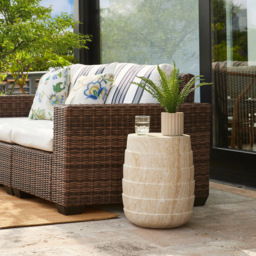 Desser Pisa Travertine Effect Accent Round Side Table - thumbnail 4