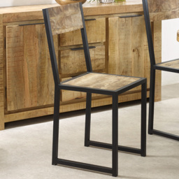 Brooklyn Surrey Industrial Metal and Wood Dining Chair