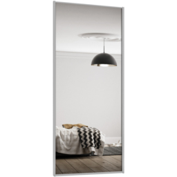 Spacepro Single Panel Dove Grey Frame Mirror Sliding Door 2220 x 914mm