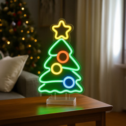 Xmas Haus Neon LED Christmas Tree 29 x 17cm - thumbnail 2