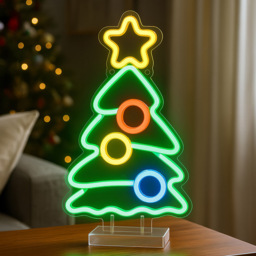 Xmas Haus Neon LED Christmas Tree 29 x 17cm - thumbnail 1