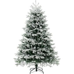 StarBright Pre Lit Flocked Warm White LED Artificial Christmas Tree 6ft - thumbnail 3