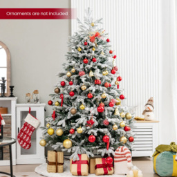 StarBright Pre Lit Flocked Warm White LED Artificial Christmas Tree 6ft - thumbnail 4